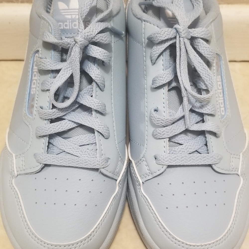 Adidas..baby blue with white